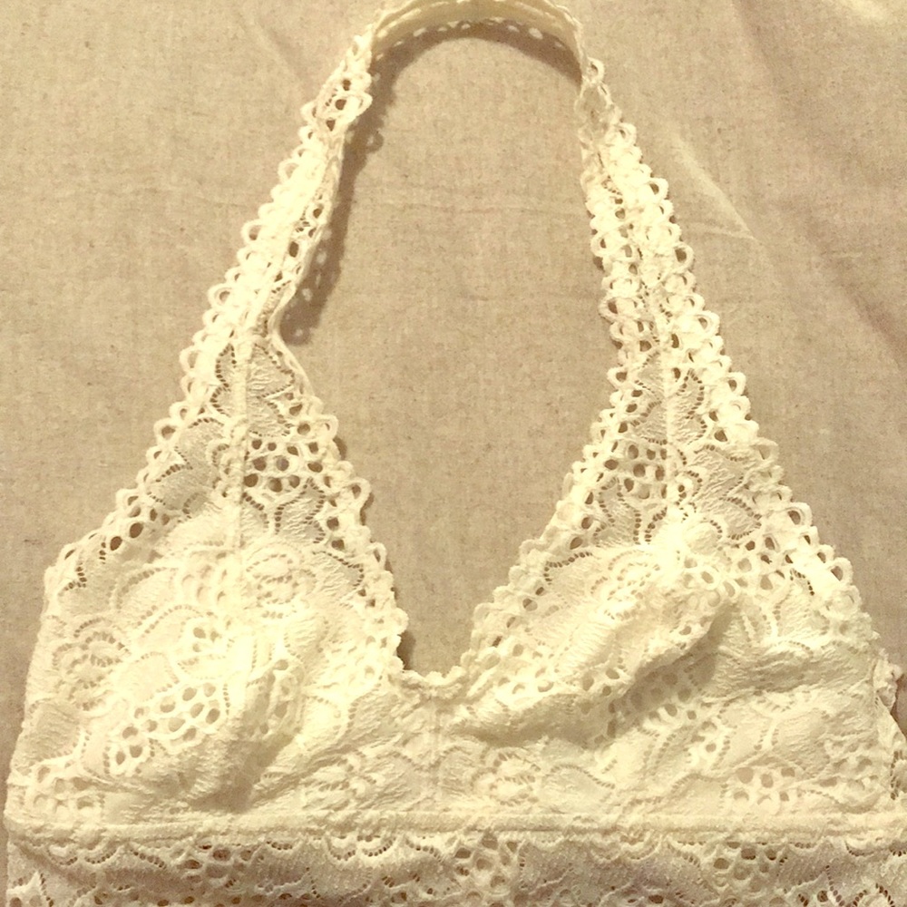 White Halter Bralette